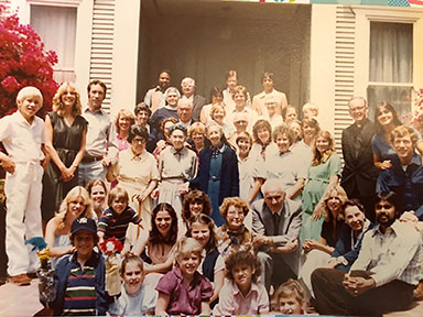 Most of Sr. Alice’s sisters and brothers were still alive when this family reunion was snapped on the steps of Aunt Ann O’Hara’s home in the Presidio Heights section of San Francisco. Sr. Alice is in her modified habit, second row from the back. Yours truly is third from the right, fourth row back (dark, curly hair back then!).