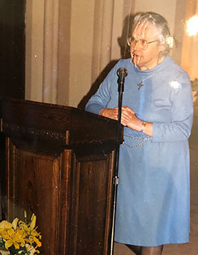 Sr. Alice was always the one in charge. I believe she is pictured here during one of her jubilee celebrations.