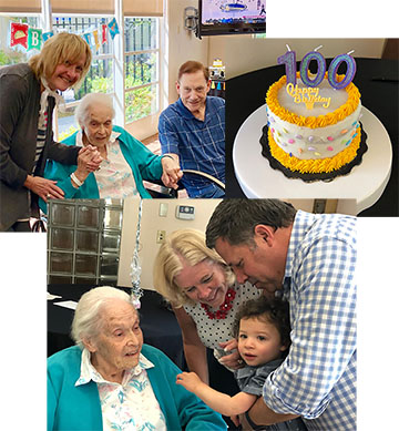 There were glimpses of the old, sparkling Sr. Alice during her 100th birthday party on April 14, 2018. She perked up when cousin Jane and her son Greg introduced her to grand-nephew Hayden. She smiled a bit when cousin George Montgomery and I held her hands. But the sparkle soon faded.
